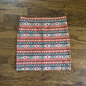 Forever 21 Aztec printed body con skirt